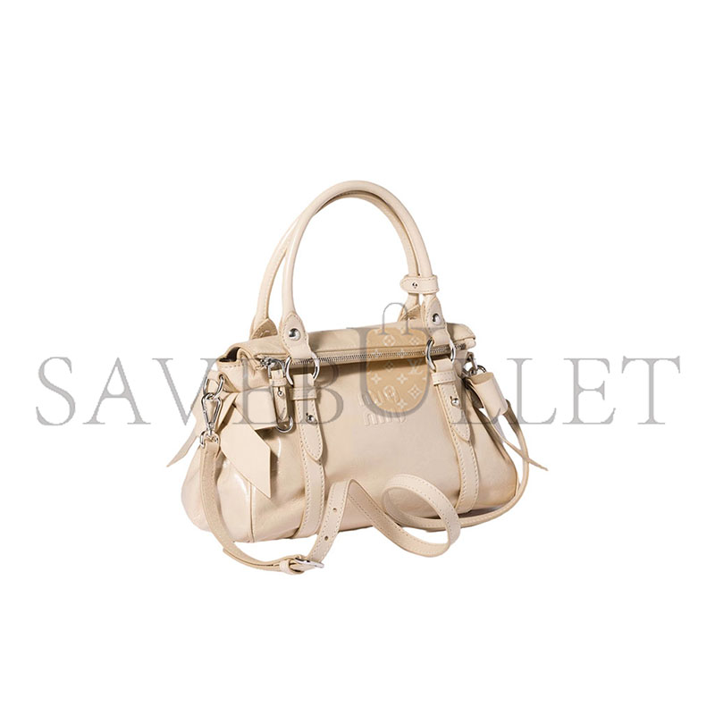 MIU MIU SHINY LEATHER TOP-HANDLE BAG 5BA327 (27*16*13cm)